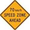70 Km Per Hour Speed Zone Clip Art